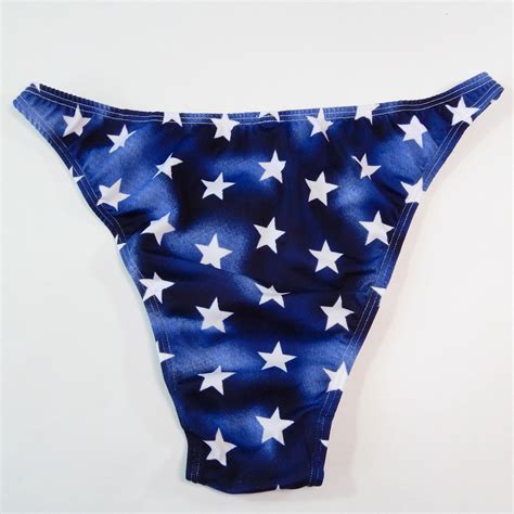 K PW String Bikini String Narrow Waist Body Posing Flag Stripes Stars Prints EBay