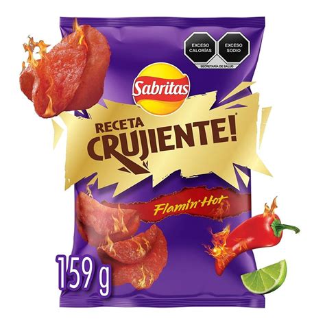 Papas Sabritas Receta Crujiente Flamin Hot de g Walmart en línea