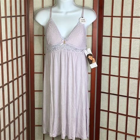Daisy Fuentes Intimates Sleepwear Nwt Daisy Fuentes L Lace Chemise Lingerie Nightgown