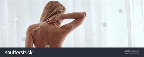 Attractive Naked Woman Standing Back Camera Stock Photo Shutterstock