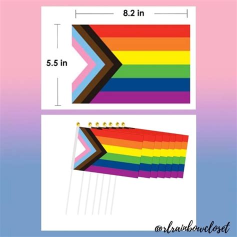 Mini Lgbtqia Flag Rainbow Gay Lesbian Bisexual Transgender Asexual Handheld Flags Shopee