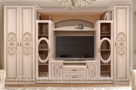 Комплект горка c надстройкой в гостиную Василиса. Береза, цена 15 516 ...