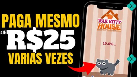 Jogo Que Ganha Dinheiro De Verdade Até R25 Várias Vezes😲 Idle Kitty House App Pagando Via Pix