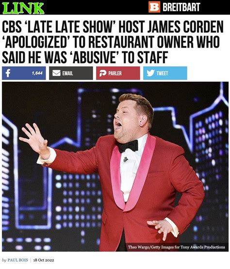 James Corden Banned At Nyc Restaurant For ‘rude And ‘abusive Behavior