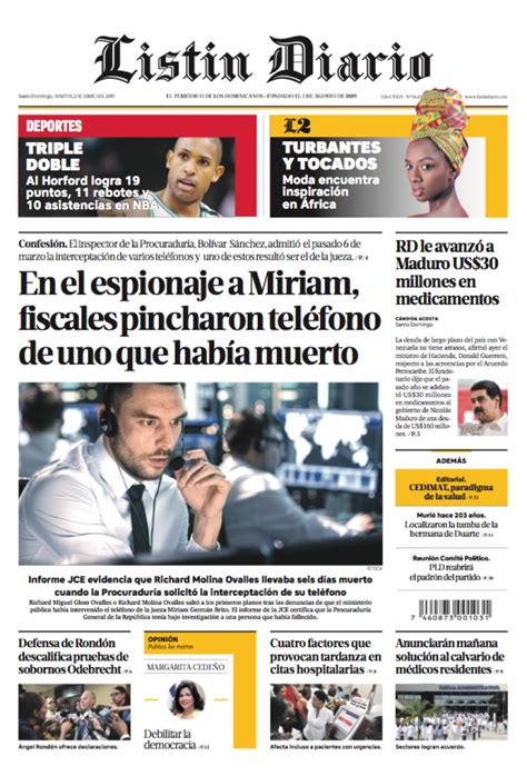 La Semana Contada Con Las Portadas Del Listín Diario Listín Diario