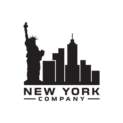 Silueta Del Horizonte De La Ciudad De Nueva York Para Vector De Diseño