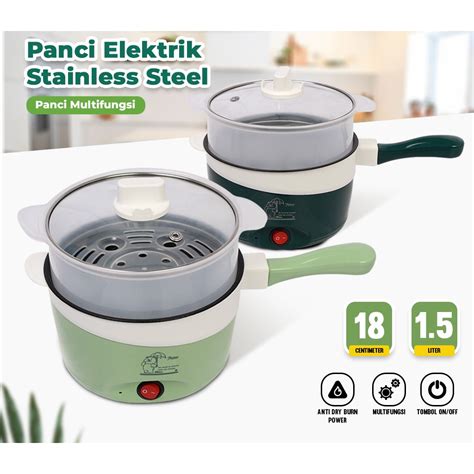 Jual Panci Listrik Serbaguna Multifungsi Elektric Hot Pot Panci Listrik Panci Masak Elektrik