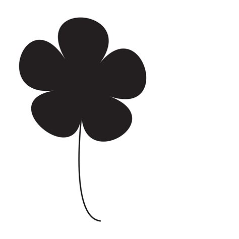 black flower silhouette on white background 10749356 Vector Art at Vecteezy