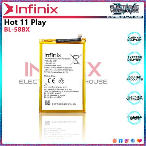 Battery For X B Infinix Hot Play Model Bl Bx Mah Capacity Lazada Ph