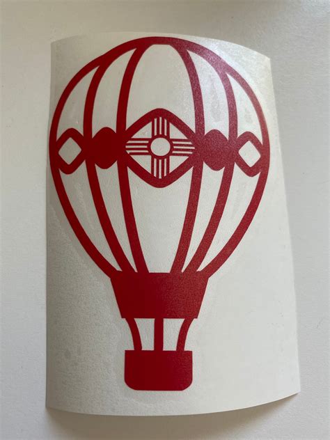 Hot Air Balloon W Zia Decal 4 Inches Outdoor Rated Etsy