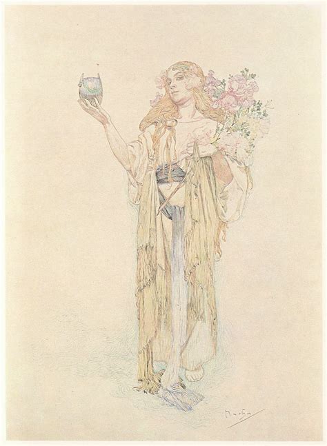 Alphonse Mucha Sketches At Explore Collection Of