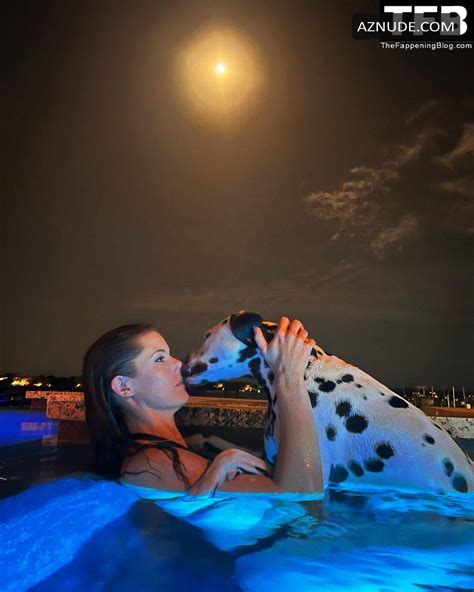 Amanda Cerny Sexy Poses Showing Off Her Hot Tits In A Bikini Top On Social Media AZNude