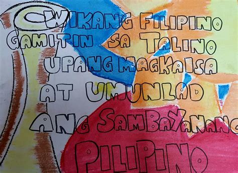 Poster Making Tungkol Sa Filipino Wika Ng Pambansang
