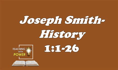 Joseph Smith History 11 26