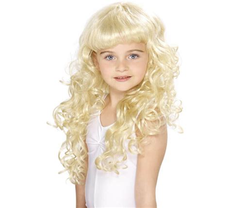 Perruque Longue Princesse Blonde Frisée pour enfants