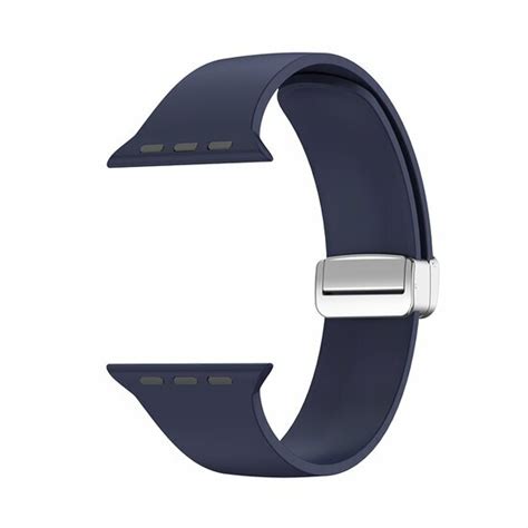 Siliconen Bandje Folding Buckle Donkerblauw Geschikt Voor Apple