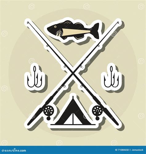 Fishing Design Rod And Lure Illustration Stock Vector Illustration