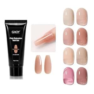 Amazon GAOY Poly Gel And Jelly Gel Nail Polish Set Translucent Nude Pink Brown Neutral