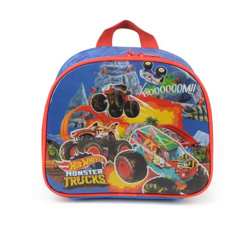 Kit Escolar Mochila Rodinhas Lancheira Térmica Hot Wheels Lika Bijuterias