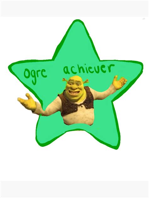 Ogre Achiever Shrek Sticker For Sale By Shannonnnn Redbubble