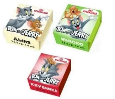 Том и Джерри обертка от жевательной конфеты Tom Jerry — покупайте на ...