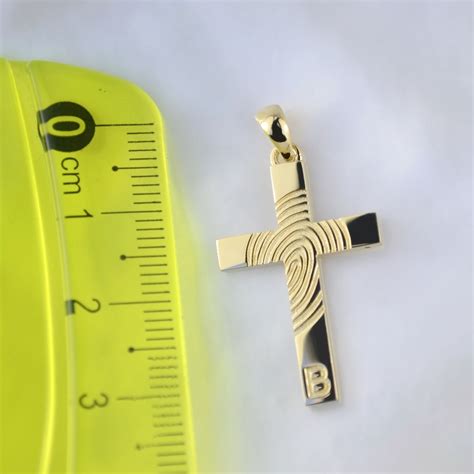 Православный крестик Спаси и сохрани из жёлтого золота с отпечатком и ...