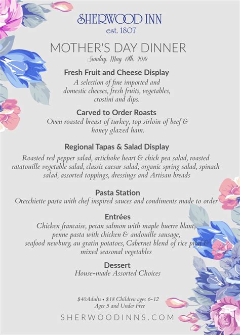 Mothers Day Brunch The Sherwood Inn Skaneateles Ny