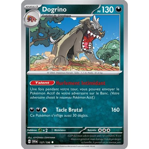 Dogrino 137 198 Carte Pokémon Peu commune Neuve FR