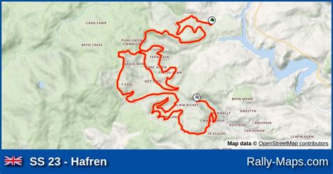 Ss 23 Hafren Stage Map International Welsh Rally 1984 Brc 🌍