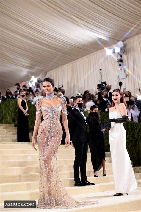 Kendall Jenner Sexy Poses In A Hot Naked Dress At The Met Gala In NYC AZNude