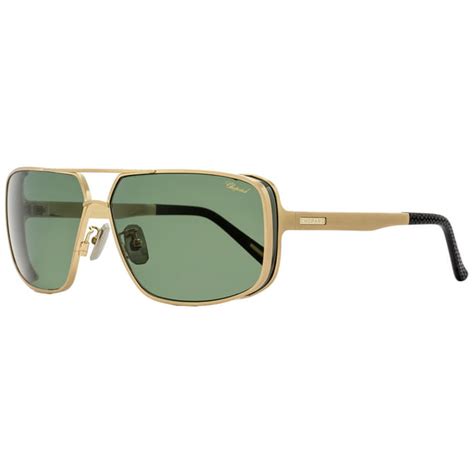 Chopard Rectangular Sunglasses Scha80 383p Goldblack Polarized A80