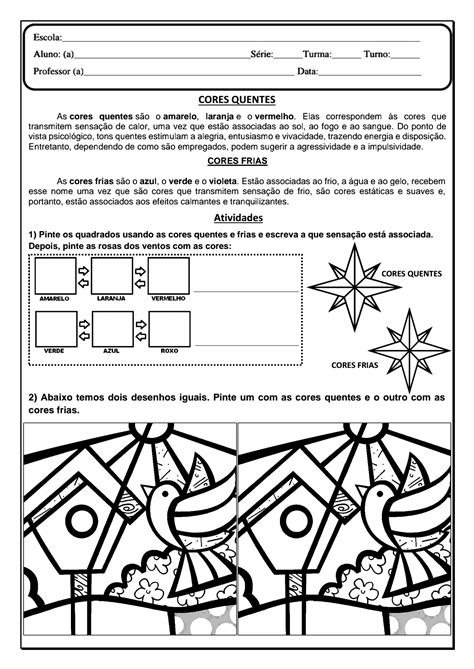 Atividades Sobre Cores Quentes E Frias Ensino The Best Porn Website