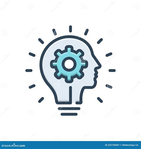 Icono De Ilustración De Color Para Innovar Y Revolucionar Stock de