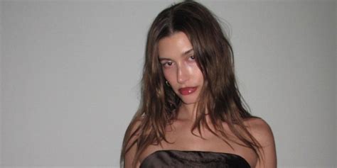 Hailey Bieber Wows In A Sheer Brown Naked Dress With A String Thong