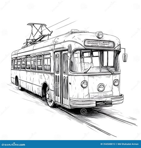 Trolley Bus, Tram, Bus, Public City Transportation Vehicles Set Vector
