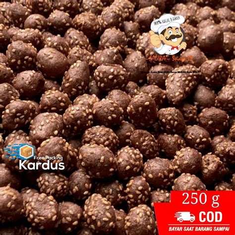 Jual Snack Ciput Wijen Coklat 250g Onde Mini Kuning Salira Snack