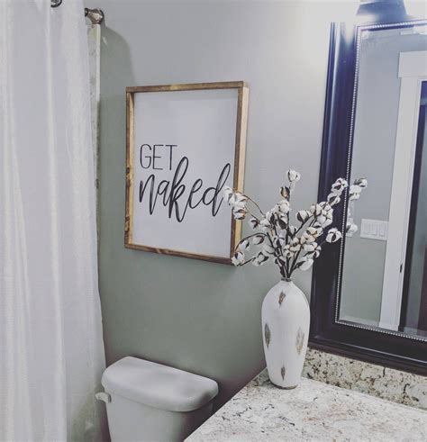Get Naked Sign Funny Bathroom Sign Bathroom Decor Naked Etsy