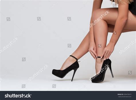 Sexy Woman Black Lingerie On White Stock Photo Shutterstock