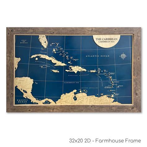 Mapa De Islas Tropicales Del Caribe 3.950 Mar Caribe High Res