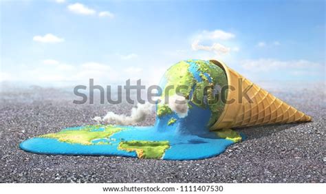 Global Warning Planet Melting Ice Cream