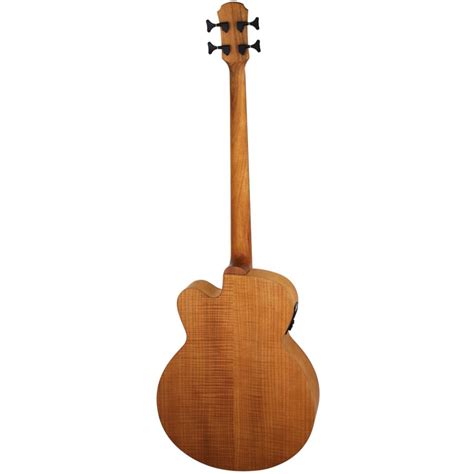 Aria Feb Fretless Electro Acoustic Bass Guitar Flame Natural Nearly
