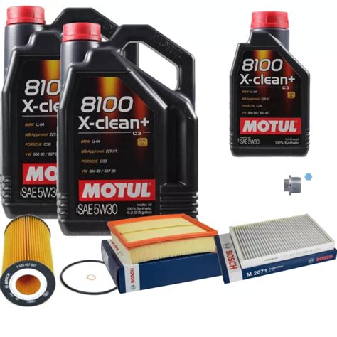 Bosch Inspection Set L Huile Motul X Clean W Pour Audi