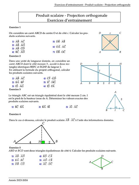 Exercices Projection Orthogonale Pdf