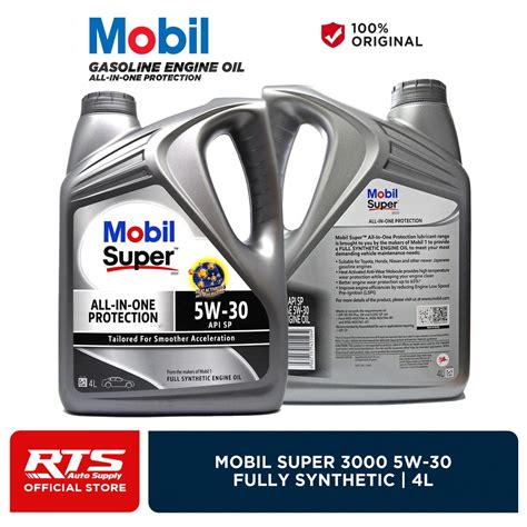 Mobil Super 3000 5w30 Fully Synthetic Gasoline Engine oil 1 Gallon (4L ...