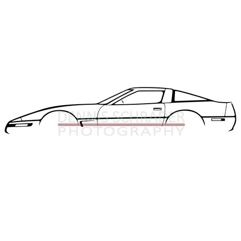 C4 Corvette Graphic Art Stencil Digital Download — Dennis Schrader