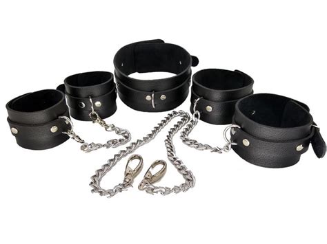 Sex Delivery Sex Shop KIT COLEIRA BRACELETE E TORNOZELEIRA CORRENTE
