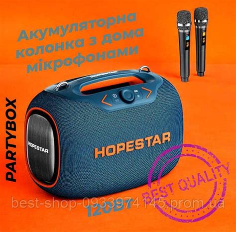 Колонка Hopestar PARTYBOX 120 Вт с двумя микрофонами Беспроводная ...