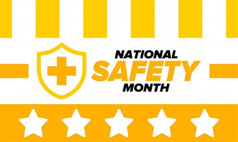 Premium Vector National Safety Month In June Warning Of Unintentional