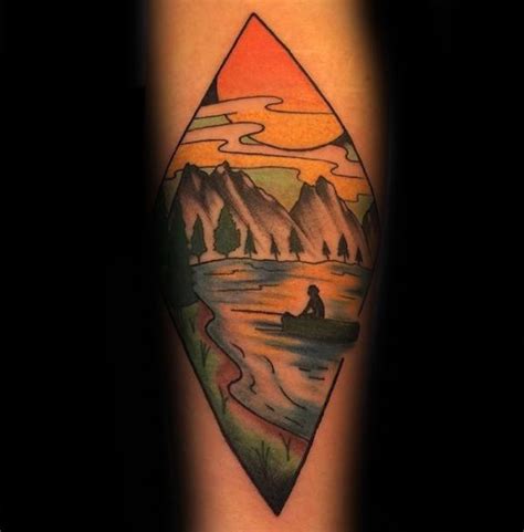 40 Canoe Tattoo Designs For Men