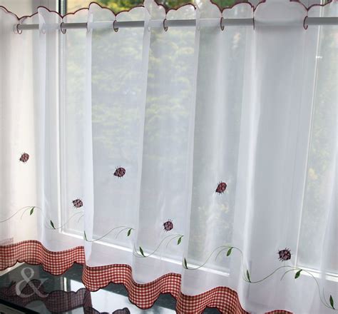 Café Net Curtains - Kitchen Nets Ready Made Voile Curtain Panel | eBay